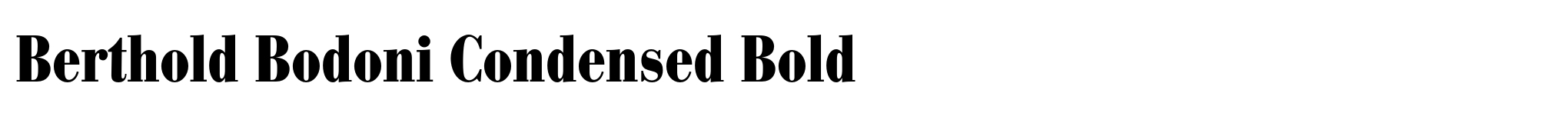 Berthold Bodoni Condensed Bold image